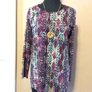 J Jill print tunic top Sz XSP